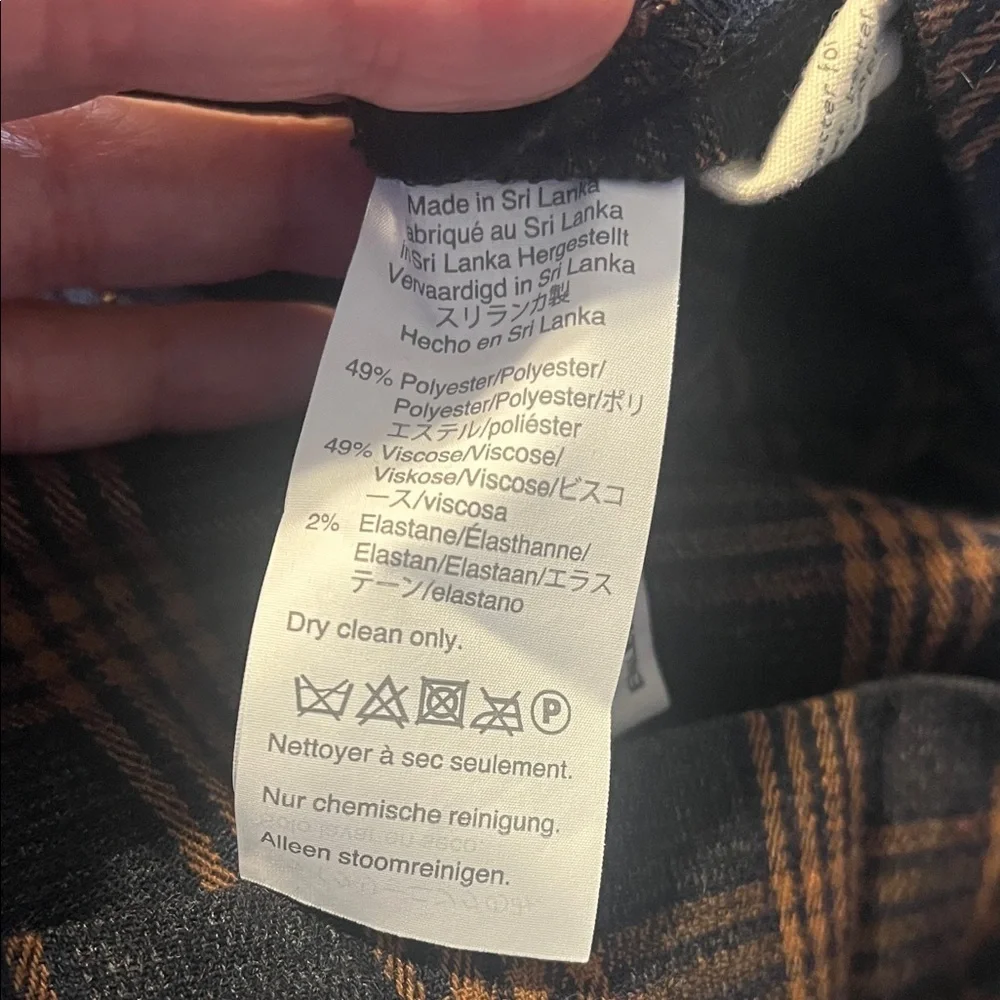 Madewell Plaid Mini Skirt in Brown and Black Double Breasted Sz S